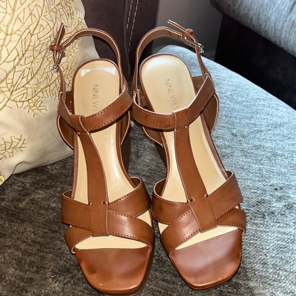 Nine West Shoes - Camel colored Nine West wedge! Cute with anything! 4.5-5 inch wedge